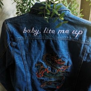 1970s inspired honeybum jean jacket